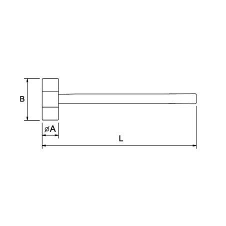 Martillo de nylon Ega Master 35 mm. mango madera hickory codigo 55327