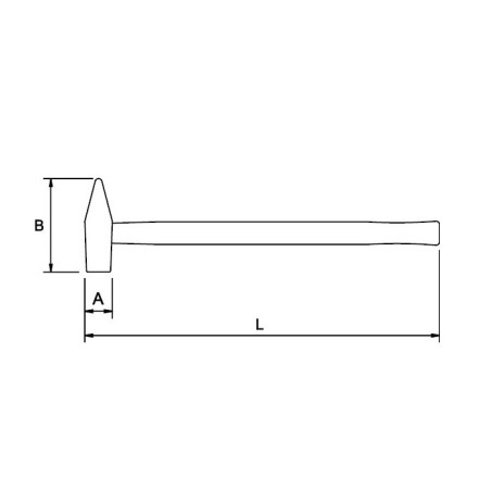 Martillo aleman Ega Master 400 gr. mango madera hickory codigo 69620