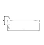 Martillo aleman Ega Master 1 Kg. mango madera hickory codigo 69676