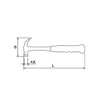 Martillo de uña Ega Master 16 OZ. mango forjado codigo 69680