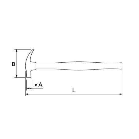 Martillo de uña modelo americano Ega Master 29 mm. mango fibra de vidrio codigo 69747