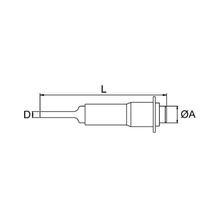 Botador cilindrico Ega Master 2 mm. con mango codigo 63447