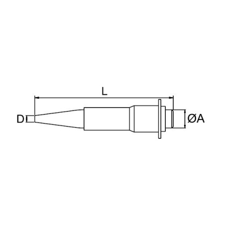 Botador conico Ega Master 2 mm. con mango codigo 63459