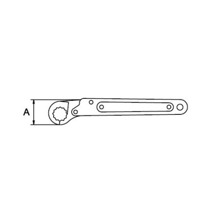 Llave de carraca Ega Master para racores 24 mm. codigo 65099
