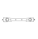 Llave estrella de carraca plana Ega Master 3/8" - 7/16" codigo 65114