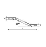 Llave estrella de carraca acodada Ega Master 3/8" - 7/16" codigo 65125
