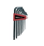 Juego de llaves hexagonales de bola Ega Master 10 ud. serie larga 1/16"-3/8" codigo 61495