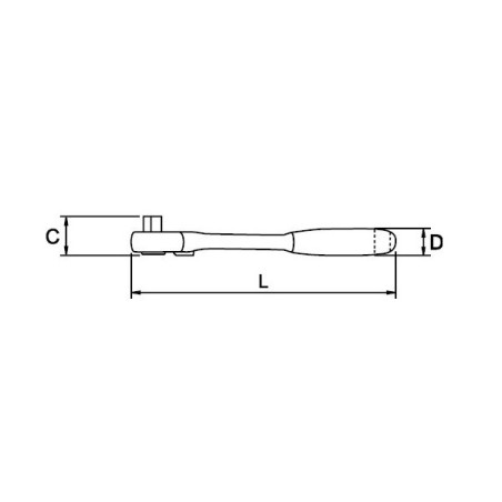 Llave de carraca reversible Ega Master 1/2" standard codigo 62606