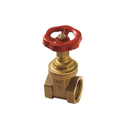 Valvula de compuerta bronce con rosca 1-1/2" cierre metal PN-16