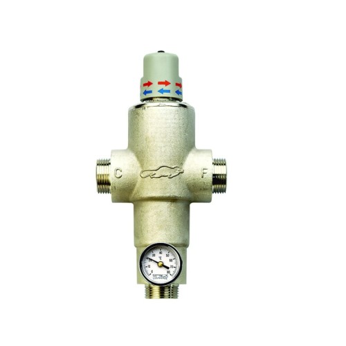 Valvula mezcladora termostatica con rosca 1/2" cromada