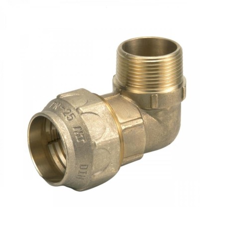 Codo 90º macho laton PE 25x3/4"