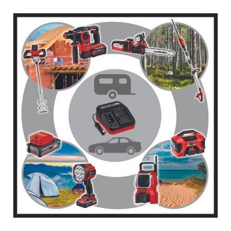 Kit cargador coche Einhell Power X-Car 3A 18 V. articulo 4512113