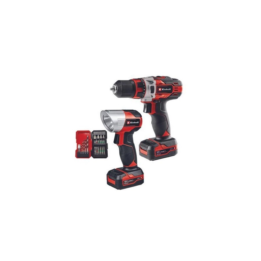 Kit taladro y linterna Einhell TE-CD 12/1 Li +22+CL (2x2.0Ah) 12 V. articulo 4513598 Kit taladro y linterna Einhell TE-CD 12/1 Li +22+CL (2x2.0Ah) 12 V. articulo 4513598