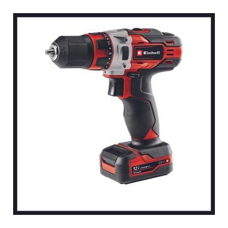 Kit taladro y linterna Einhell TE-CD 12/1 Li +22+CL (2x2.0Ah) 12 V. articulo 4513598