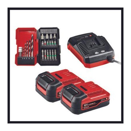 Kit taladro y linterna Einhell TE-CD 12/1 Li +22+CL (2x2.0Ah) 12 V. articulo 4513598