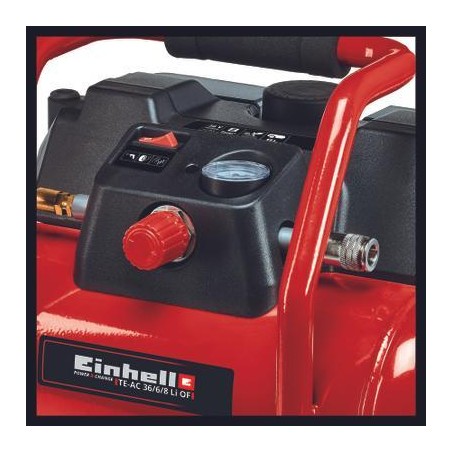 Compresor de aire Einhell TE-AC 36/6/8 Li OF Set-Solo 36 V. articulo 4020450
