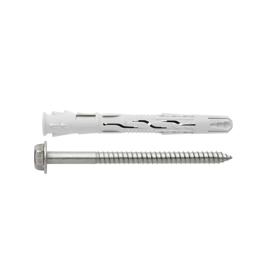 Taco de nylon inoxidable A4 cabeza hexagonal Index 8 x 80 D-8 TNXE408080 Taco de nylon inoxidable A4 cabeza hexagonal Index 8 x 80 D-8 TNXE408080