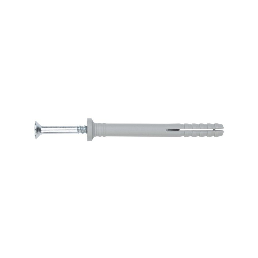 Taco clavable poliamida cincado cabeza cilindrica tornillo rosca arpon Index 5 x 50 D-5 TCCC05050 Taco clavable poliamida cincado cabeza cilindrica tornillo rosca arpon Index 5 x 50 D-5 TCCC05050