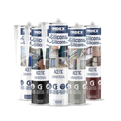 Silicona acetica universal transparente Index 280 ml. SIUNIT280