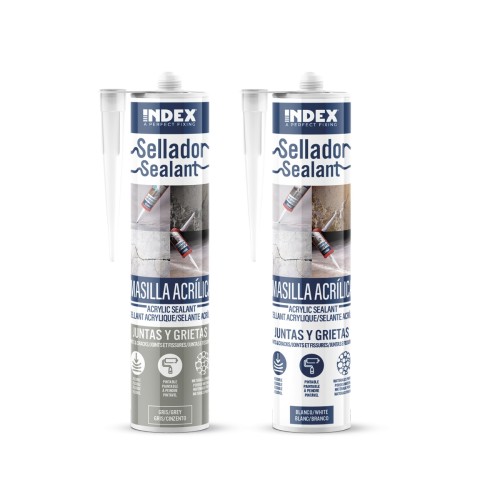 Masilla acrilica juntas y grietas blanco Index 280 ml. SEACRB280