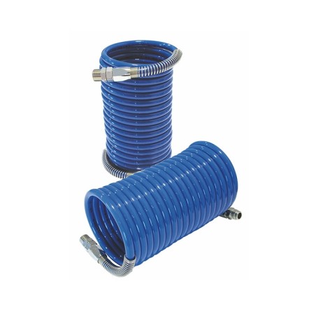 Espiral de tubo azul Mazzer Spir con racores 1/4" 4x6 5 metros