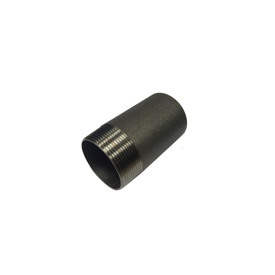 Puntera roscada EN 10226-1 acero negro ST 37.2 4" x 100 mm. Puntera roscada EN 10226-1 acero negro ST 37.2 4" x 100 mm.