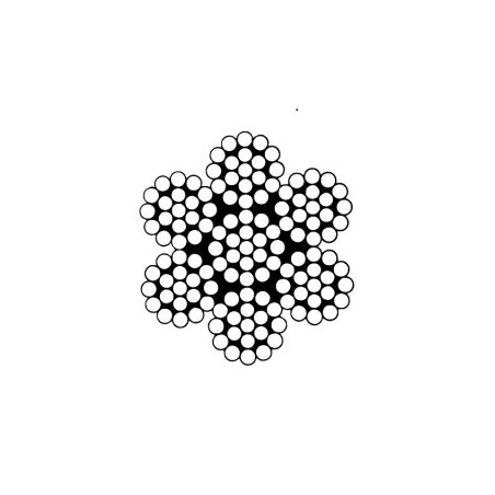 Carrete cable de acero galvanizado 7x19 + 0 16 mm. 100 metros