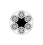 Carrete cable de acero galvanizado 6 x 19 + 1 (recubierto PVC) 10x12 mm. 100 metros
