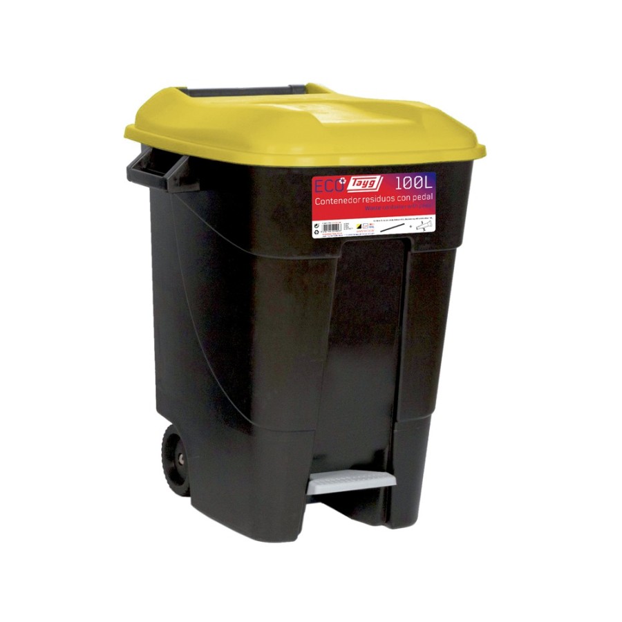 Contenedor de residuos Tayg negro-amarillo 100P codigo 421013 Contenedor de residuos Tayg negro-amarillo 100P codigo 421013