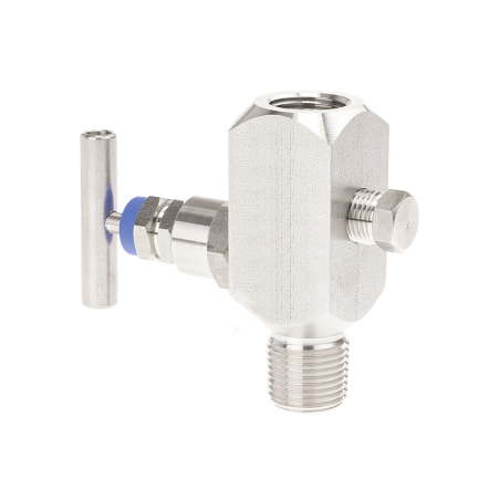 Valvula de aguja Wika IV10 PN-420 bar venteo 1/4" NPT H G 1/2" macho G 1/2" hembra codigo 57408001