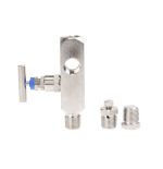 Valvula de aguja Wika IV11 PN-420 bar venteo 2º tornillo, 3º purga 1/2" NPT macho 1/2" NPT hembra codigo 14275438