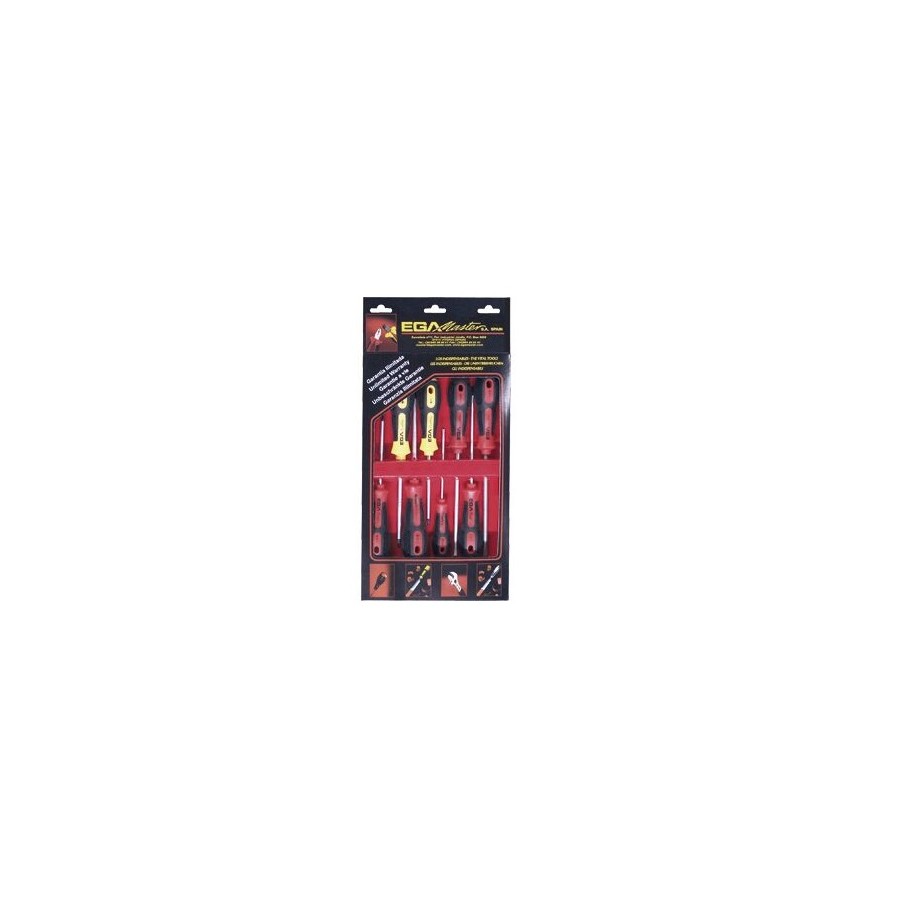 Juego 7 destornilladores Torx T6-T30 Ega Master Mastertork en estuche de carton codigo 55525