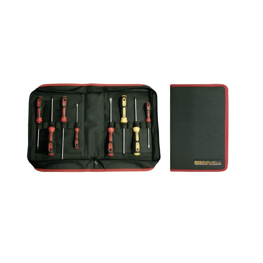Juego 5 destornilladores electricista Ega Master Rotork en estuche de tela codigo 55538
