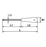 Destornillador punta esfera Ega Master 13/64" x 4" Mastertork codigo 55362