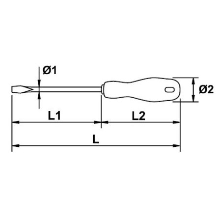 Destornillador mecanico Ega Master 1/4" x 6" x 0,046" Rotork codigo 55413