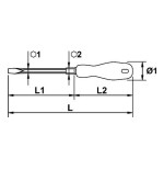 Destornillador mecanico Ega Master 7/32" x 5" x 0,04" Rotork con hex. codigo 55421