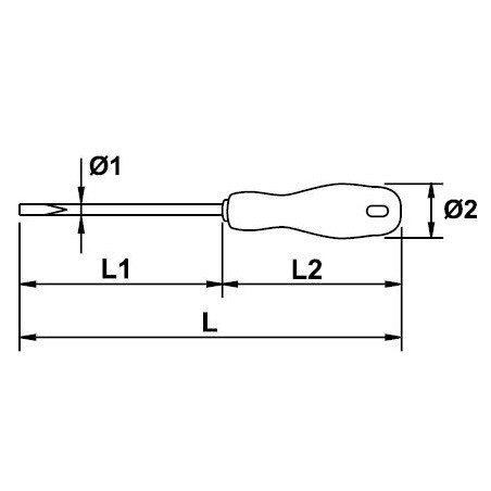 Destornillador electricista Ega Master 3/16" x 8" x 0,04" Rotork codigo 55434