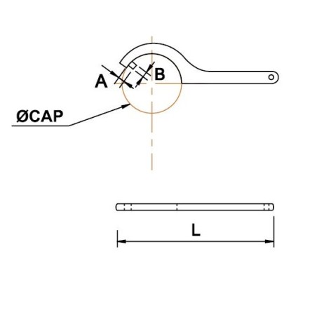 Llave de gancho con pin Ega Master 16-18 mm. codigo 58100