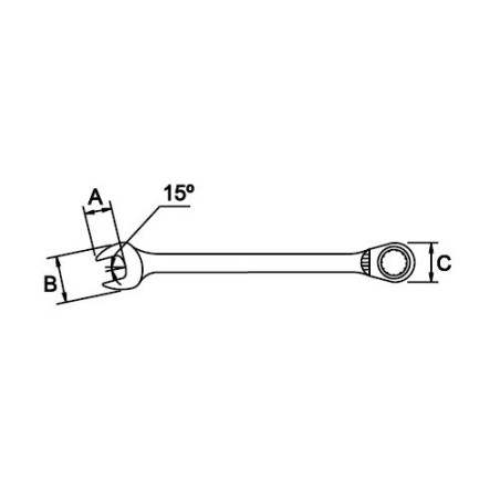 Llave combinada de carraca reversible Mastergear Ega Master 3/8" cromado pulido espejo codigo 62696