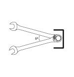 Llave combinada de carraca reversible Mastergear Ega Master 5/8" cromado pulido espejo codigo 62700