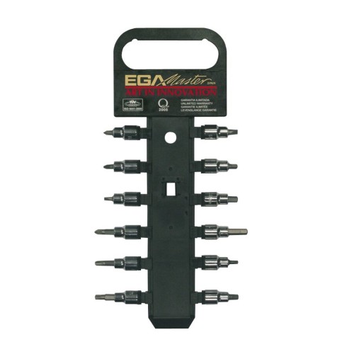 Juego 12 puntas destornillador con vaso 3/8" Ega Master Hex-3/4/5/6/7/8/10/4L-B/5L-B/6L-B/8L-B/10L-B  codigo 66799