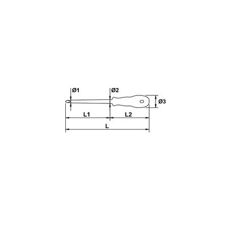 Destornillador plano para bornes Ega Master PH-1x100 mm. Mastertork 1000 V. codigo 79163