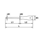 Destornillador plano para bornes Ega Master PH-1x100 mm. Mastertork 1000 V. codigo 79163