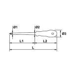Destornillador plano para bornes Ega Master PZ-1x100 mm. Mastertork 1000 V. codigo 79165