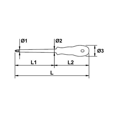 Destornillador plano para bornes Ega Master PZ-2x125 mm. Mastertork 1000 V. codigo 79166