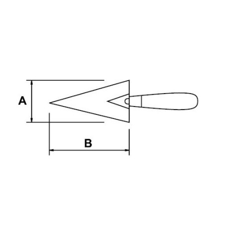 Paleta triangular Ega Master 127x70 mm. codigo 67001