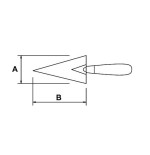Paleta triangular Ega Master 127x70 mm. codigo 67001
