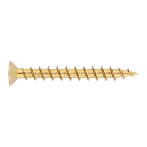 Tornillos carpintería de PVC bicromatado D-7 mm. Index 4,3 x 38 P204338
