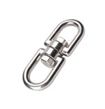 Grillete giratorio acero inoxidable A-4 4x40 mm.