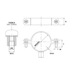 Abrazadera reforzada inoxidable A-2 160 mm. 6" (M8+M10)